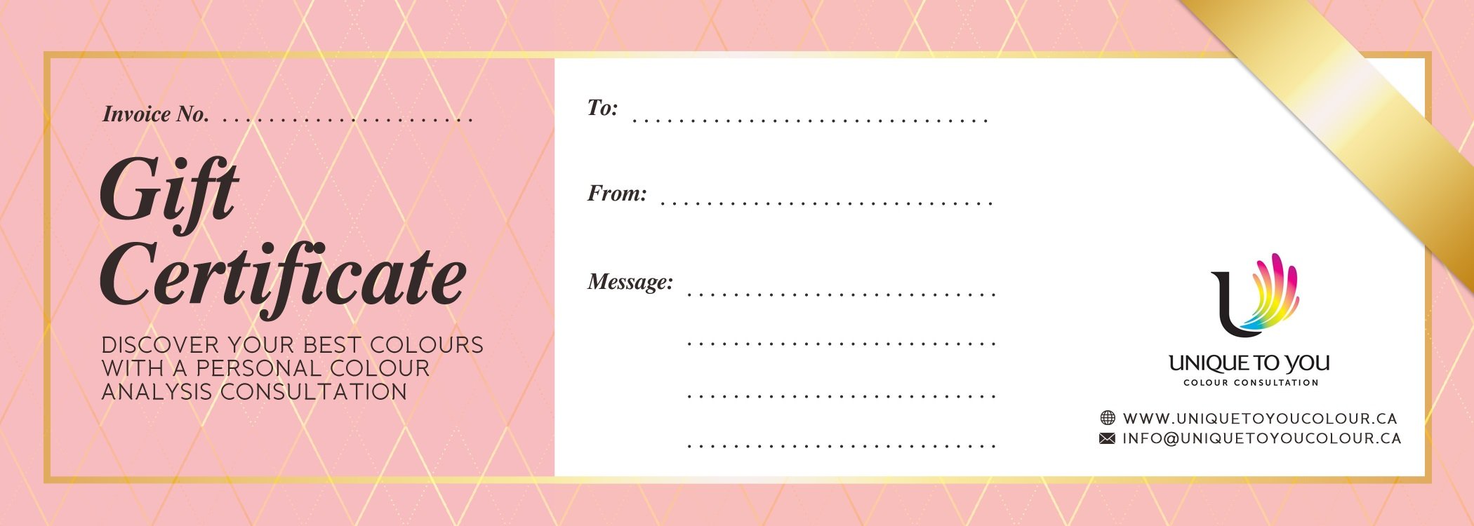 Personal Colour Analysis Consultation Gift Certificate